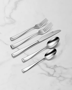 Lenox Moda 65 Piece 18/10 Stainless Steel Flatware Set Mirror Polish Serves 12 T711065DL20