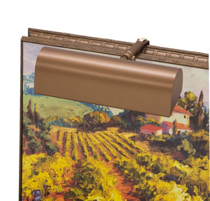 House Of Troy Traditional 8" Gold Plug-in Picture Lights - Elegant Classic Design With Extendable Arm For Art Display Bronze Metal T8-5