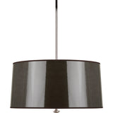 Robert Abbey Penelope Pendant Polished Nickel Finish Taupe Ceramik Parchment Shade With Silver Mylar Lining