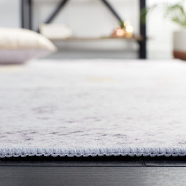 Safavieh Tacoma Premium Polyester Area Rug - Stylish, Machine Washable, And Slip Resistant For Home Decor Grey ,Gold Polyester Pile Tac803f-4sq