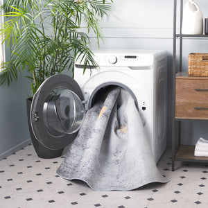 Safavieh Tacoma Premium Polyester Area Rug - Stylish, Machine Washable, And Slip Resistant For Home Decor Grey ,Gold Polyester Pile Tac803f-4sq