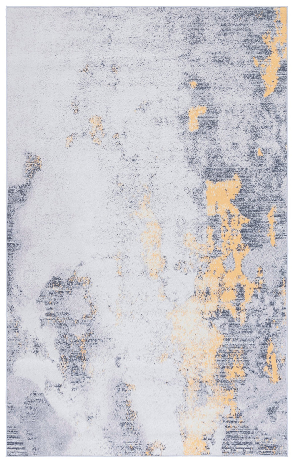 Safavieh Tacoma Premium Polyester Area Rug - Stylish, Machine Washable, And Slip Resistant For Home Decor Grey ,Gold Polyester Pile Tac803f-4sq