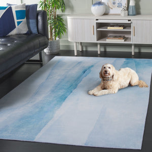 Safavieh Tacoma Stylish Ivory And Blue Area Rug – Machine Washable, Slip Resistant, And Soft Comfort For Any Room Ivory ,Blue Polyester Pile Tac807a-4