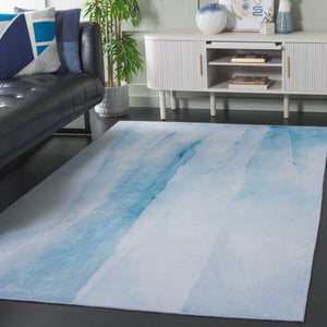 Safavieh Tacoma Stylish Ivory And Blue Area Rug – Machine Washable, Slip Resistant, And Soft Comfort For Any Room Ivory ,Blue Polyester Pile Tac807a-4