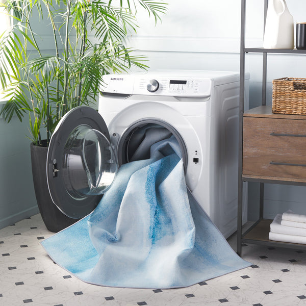 Safavieh Tacoma Stylish Ivory And Blue Area Rug – Machine Washable, Slip Resistant, And Soft Comfort For Any Room Ivory ,Blue Polyester Pile Tac807a-4