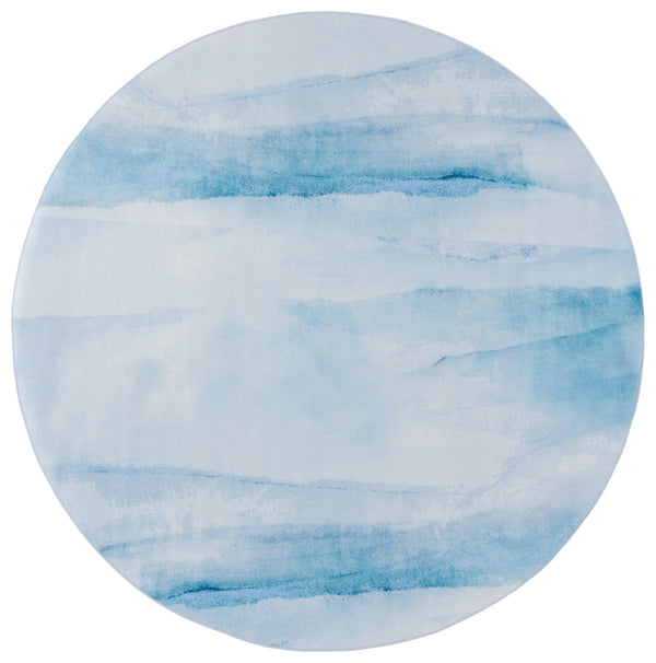 Safavieh Tacoma Stylish Ivory And Blue Area Rug – Machine Washable, Slip Resistant, And Soft Comfort For Any Room Ivory ,Blue Polyester Pile Tac807a-4