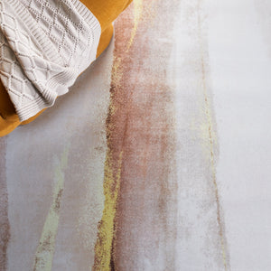 Safavieh Tacoma Stylish Ivory And Blue Area Rug – Machine Washable, Slip Resistant, And Soft Comfort For Any Room Beige ,Gold Polyester Pile Tac807b-212