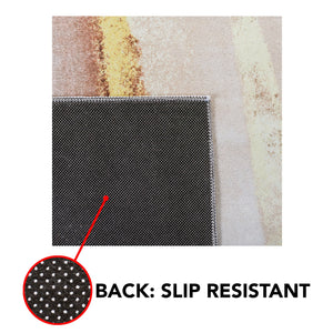 Safavieh Tacoma Stylish Ivory And Blue Area Rug – Machine Washable, Slip Resistant, And Soft Comfort For Any Room Beige ,Gold Polyester Pile Tac807b-212