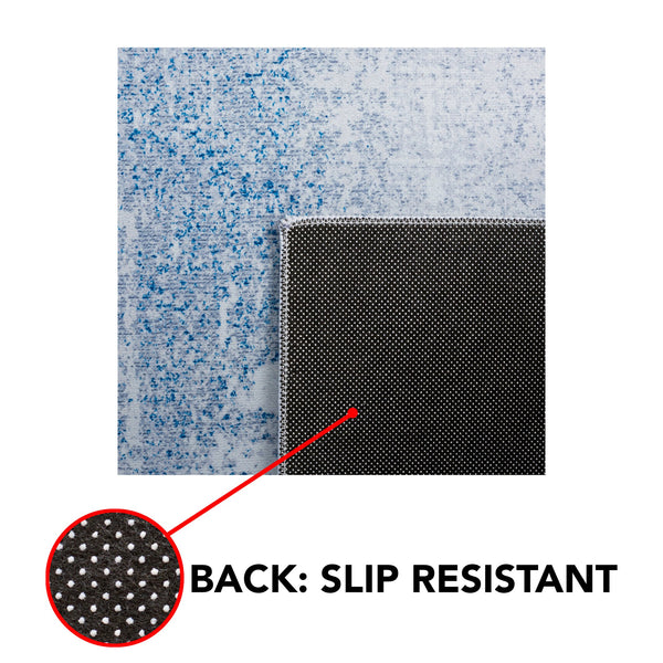 Safavieh Tacoma Contemporary Area Rug - Stylish, Durable, Machine Washable & Slip-resistant For Any Space Grey ,Blue Polyester Pile Tac814f-4sq