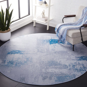 Safavieh Tacoma Contemporary Area Rug - Stylish, Durable, Machine Washable & Slip-resistant For Any Space Grey ,Blue Polyester Pile Tac814f-4sq