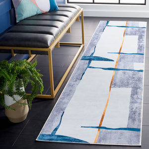 Safavieh Tacoma Contemporary Power Loomed Area Rug - Elegant Abstract Design, Machine Washable & Slip Resistant Grey ,Light Grey Polyester Pile Tac820f-4r