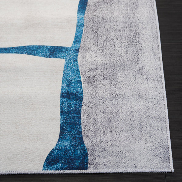 Safavieh Tacoma Contemporary Power Loomed Area Rug - Elegant Abstract Design, Machine Washable & Slip Resistant Grey ,Light Grey Polyester Pile Tac820f-4r