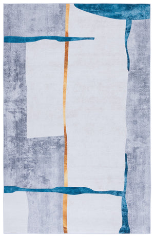 Safavieh Tacoma Contemporary Power Loomed Area Rug - Elegant Abstract Design, Machine Washable & Slip Resistant Grey ,Light Grey Polyester Pile Tac820f-4r