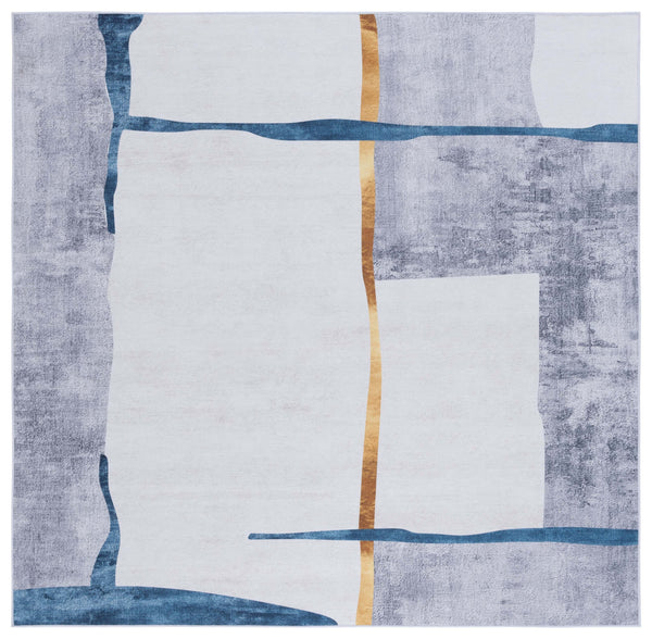 Safavieh Tacoma Contemporary Power Loomed Area Rug - Elegant Abstract Design, Machine Washable & Slip Resistant Grey ,Light Grey Polyester Pile Tac820f-4r