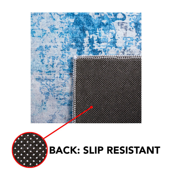 Safavieh Tacoma Stylish Grey Blue Rug – Machine Washable, Slip Resistant, Perfect For Any Home Decor Style! Grey ,Blue Polyester Pile Tac833f-210