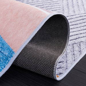 Safavieh Tacoma 834b Beige Blue Oval Rug - Machine Washable, Slip Resistant, Stylish 5' X 8' Home Accent Beige ,Blue Polyester Pile Tac834b-5ov