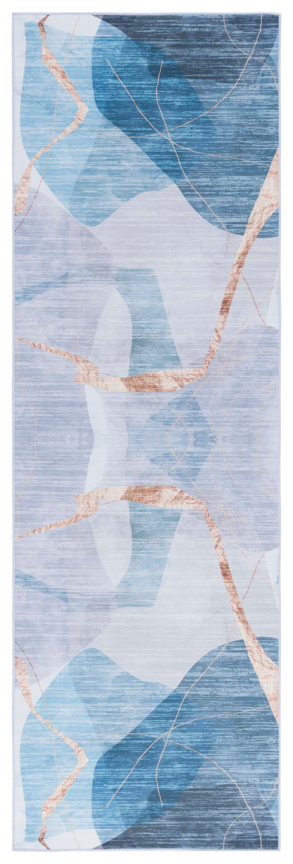 Safavieh Tacoma Area Rug - Contemporary Abstract Design, Durable Power Loomed Construction, Washable & Safe Blue ,Gold Polyester Pile Tac836m-4sq