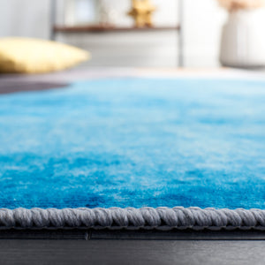 Safavieh Tacoma Contemporary Area Rug - Machine Washable, Slip Resistant, And Stylish For Any Space Dark Grey ,Turquoise Polyester Pile Tac837g-4r