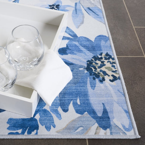 Safavieh Tacoma Soft Floral Polyester Runner Rug Low Pile Machine Washable Entryway Accent 2'-6" x 8'-0" TAC852L-28