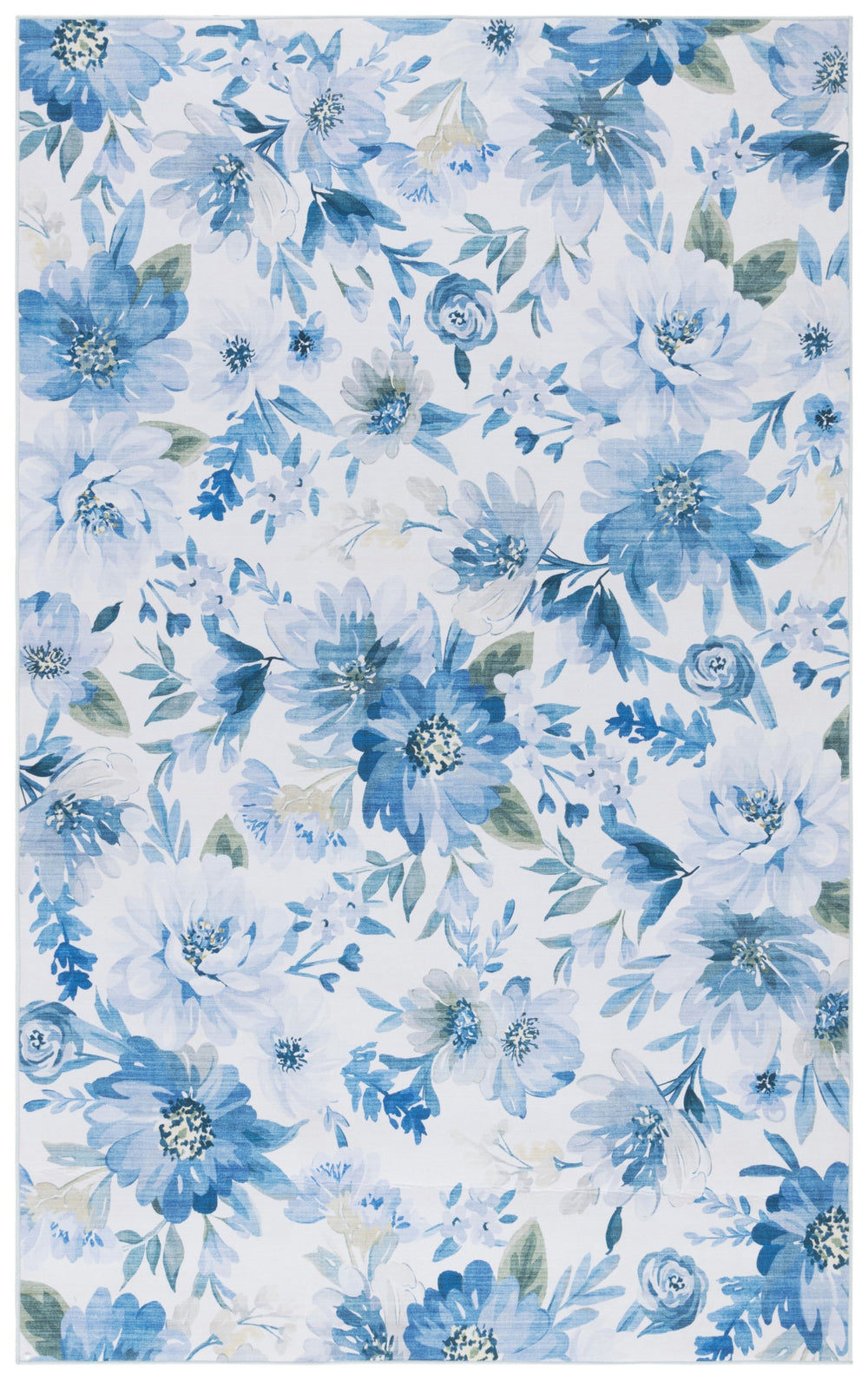 Safavieh Tacoma Serene Floral Area Rug In Light And Blue Tones — Low-Profile, Washable, Slip-Resistant Performance 6'-0" x 9'-0" TAC852L-6