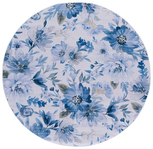 Safavieh Tacoma Serene Floral Area Rug In Light And Blue Tones — Low-Profile, Washable, Slip-Resistant Performance 6'-0" x 9'-0" TAC852L-6