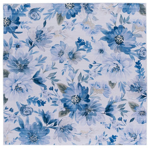Safavieh Tacoma Soft Floral Polyester Runner Rug Low Pile Machine Washable Entryway Accent 6'-0" x 6'-0" Square TAC852L-6SQ
