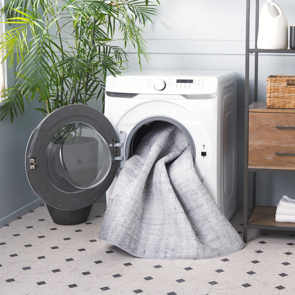 Safavieh Tacoma Contemporary Power-loomed Rug – Machine Washable, Slip-resistant, Stylish & Durable Design Light Grey ,Grey Polyester Pile Tac857f-26