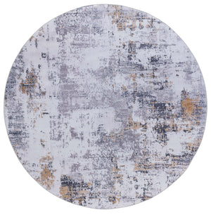 Safavieh Tacoma Contemporary Power-loomed Rug - Elegant Abstract Design, Slip-resistant & Machine Washable Grey ,Gold Polyester Pile Tac863f-4sq