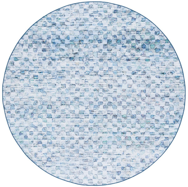 Safavieh Tacoma 917 Power Loomed Transitional Rug Grey / Aqua 6' x 6' Round