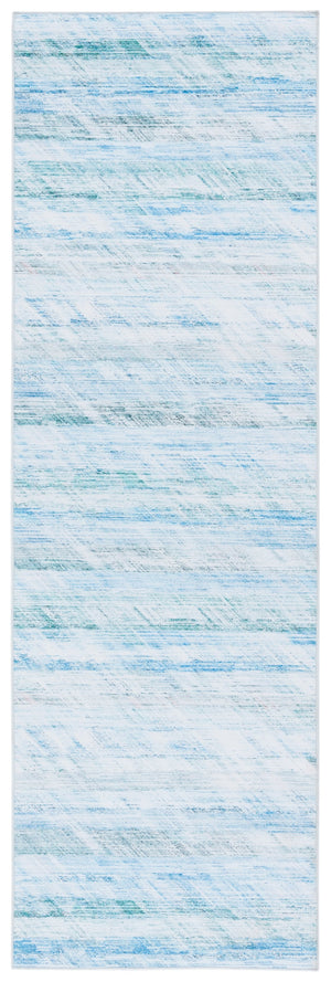 Safavieh Tacoma Power-Loomed 2'6"X4' Grey Aqua Rug — Low-Profile, Washable Polyester, Slip-Resistant Coastal Elegance TAC919B-24