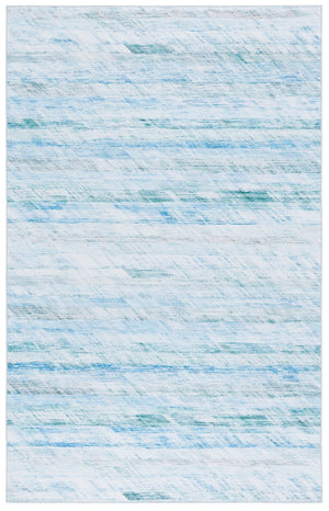 Safavieh Tacoma Power-Loomed 2'6"X4' Grey Aqua Rug — Low-Profile, Washable Polyester, Slip-Resistant Coastal Elegance TAC919B-24