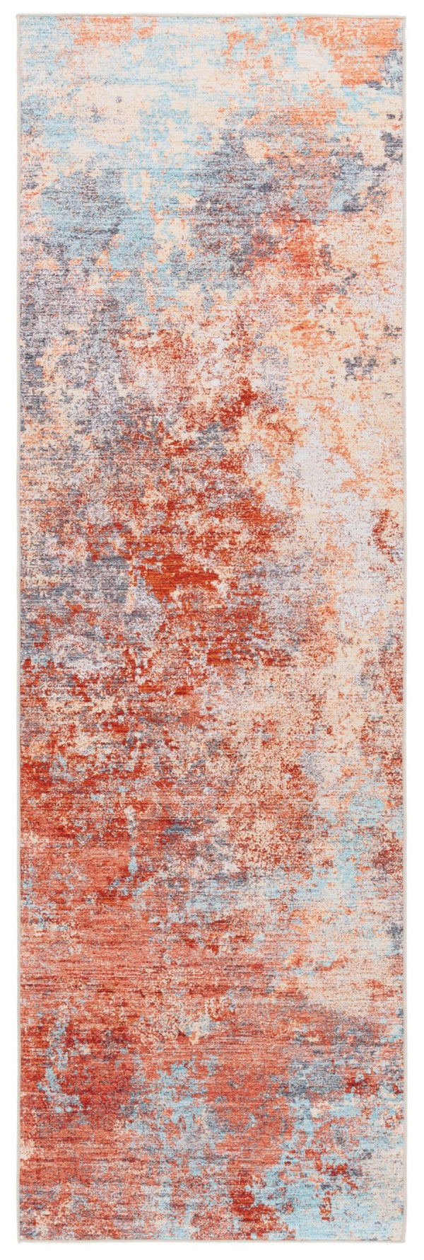Safavieh Tacoma 943 Power Loomed Transitional Rug Rust / Aqua 2'-6" x 8'