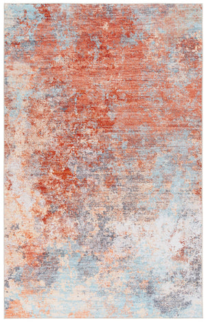 Safavieh Tacoma 943 Power Loomed Transitional Rug Rust / Aqua 5' x 8'