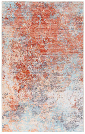 Safavieh Tacoma 943 TAC943 Power Loomed Transitional Rug Rust / Aqua TAC943P-9