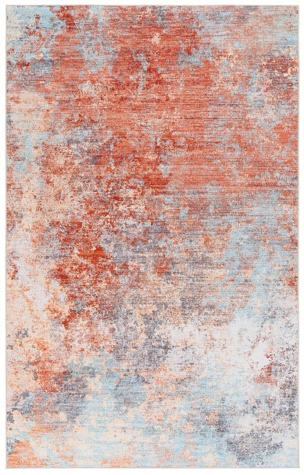 Safavieh Tacoma 943 TAC943 Power Loomed Transitional Rug Rust / Aqua TAC943P-9