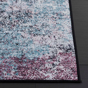Safavieh Tacoma Abstract Geometric Polyester Area Rug Bold Rust Aqua Tones for Living Rooms Purple TAC943U-10