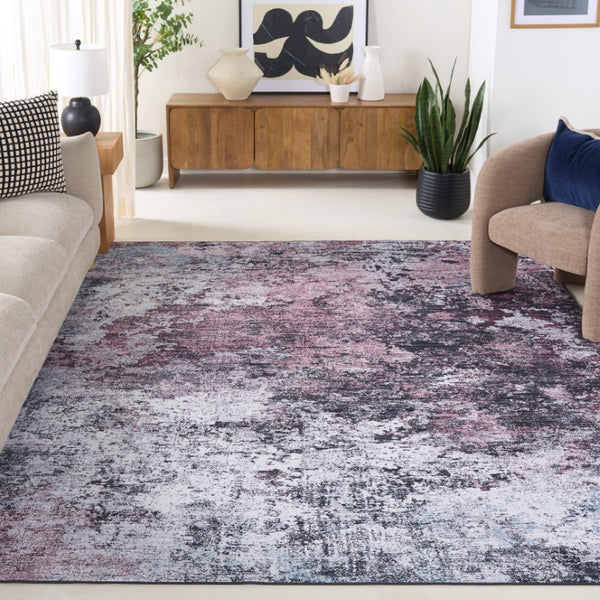 Safavieh Tacoma Abstract Geometric Polyester Area Rug Bold Rust Aqua Tones for Living Rooms Purple TAC943U-10