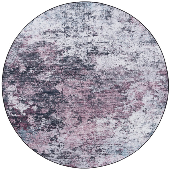 Safavieh Tacoma 943 Power Loomed Transitional Rug Plum / Black 6' x 6' Round