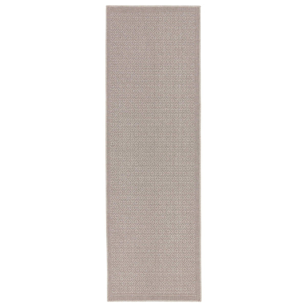 Jaipur Living Vibe by Jaipur Living Maeva Flatweave Polypropylene Indoor Outdoor Coastal Area Rug Gray 2'6"X8' RUG149669