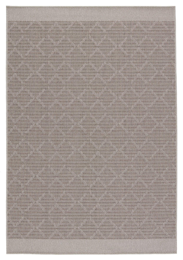 Jaipur Living Vibe by Jaipur Living Motu Flatwoven Polypropylene Trellis Rug for Patio or Foyer Gray 9'X12' RUG149695