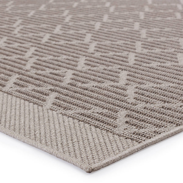 Jaipur Living Vibe by Jaipur Living Motu Flatwoven Polypropylene Trellis Rug for Patio or Foyer Gray 9'X12' RUG149695