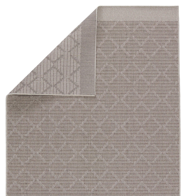 Jaipur Living Vibe by Jaipur Living Motu Flatwoven Polypropylene Trellis Rug for Patio or Foyer Gray 9'X12' RUG149695