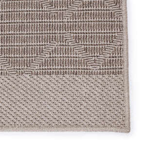 Jaipur Living Vibe by Jaipur Living Motu Flatwoven Polypropylene Trellis Rug for Patio or Foyer Gray 9'X12' RUG149695