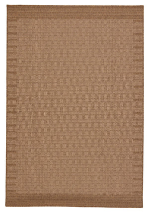 Jaipur Living Vibe by Jaipur Living Poerava Flatweave Polypropylene Indoor Outdoor Bordered Neutral Rug Beige 8'X10' RUG149846