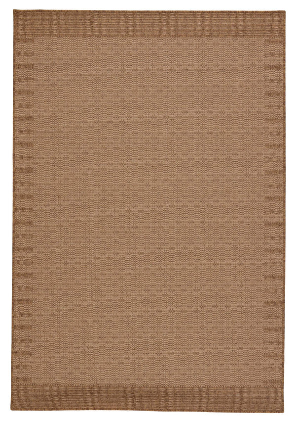 Jaipur Living Vibe by Jaipur Living Poerava Flatweave Polypropylene Indoor Outdoor Bordered Neutral Rug Beige 8'X10' RUG149846