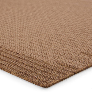 Jaipur Living Vibe by Jaipur Living Poerava Flatweave Polypropylene Indoor Outdoor Bordered Neutral Rug Beige 8'X10' RUG149846