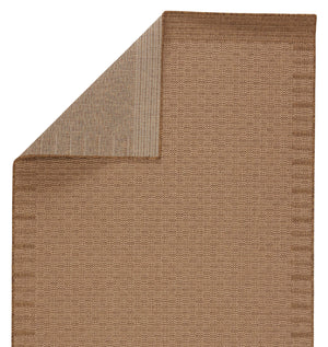 Jaipur Living Vibe by Jaipur Living Poerava Flatweave Polypropylene Indoor Outdoor Bordered Neutral Rug Beige 8'X10' RUG149846
