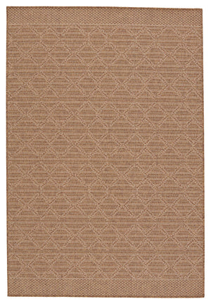 Jaipur Living Vibe by Jaipur Living Motu Flatwoven Polypropylene Trellis Rug for Patio or Foyer Light Brown 4'X6' RUG149733