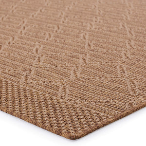 Jaipur Living Vibe by Jaipur Living Motu Flatwoven Polypropylene Trellis Rug for Patio or Foyer Light Brown 4'X6' RUG149733