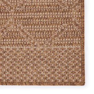 Jaipur Living Vibe by Jaipur Living Motu Flatwoven Polypropylene Trellis Rug for Patio or Foyer Light Brown 4'X6' RUG149733